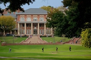 A photograph of North Carolina State University's campus.